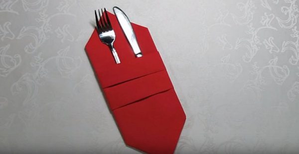 Конверт под карточку или столовые приборы: